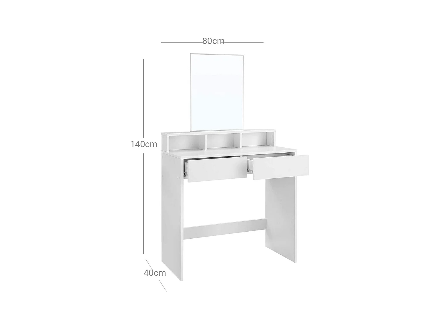 Schminktisch mit rechteckigem Spiegel Bhiwandi