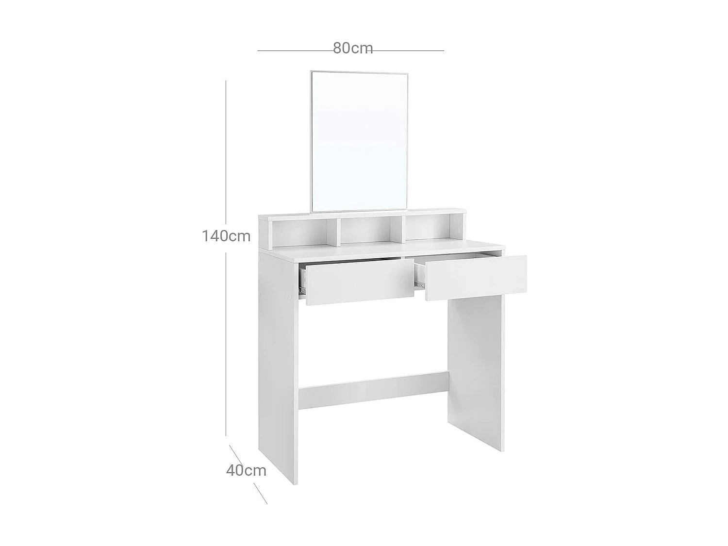 Schminktisch mit rechteckigem Spiegel Bhiwandi