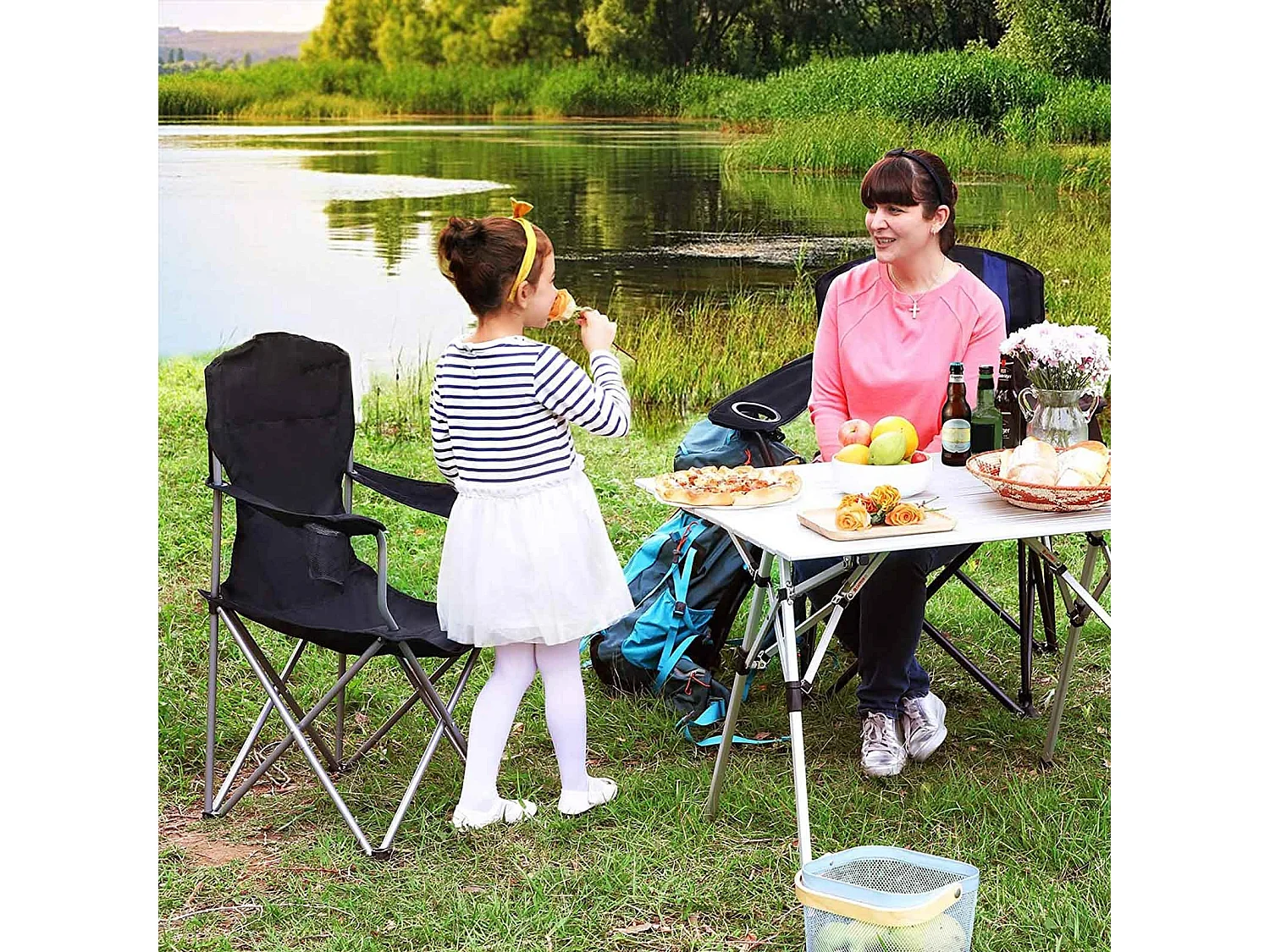 2er-Set Campingstuhl Klappstuhl Quito