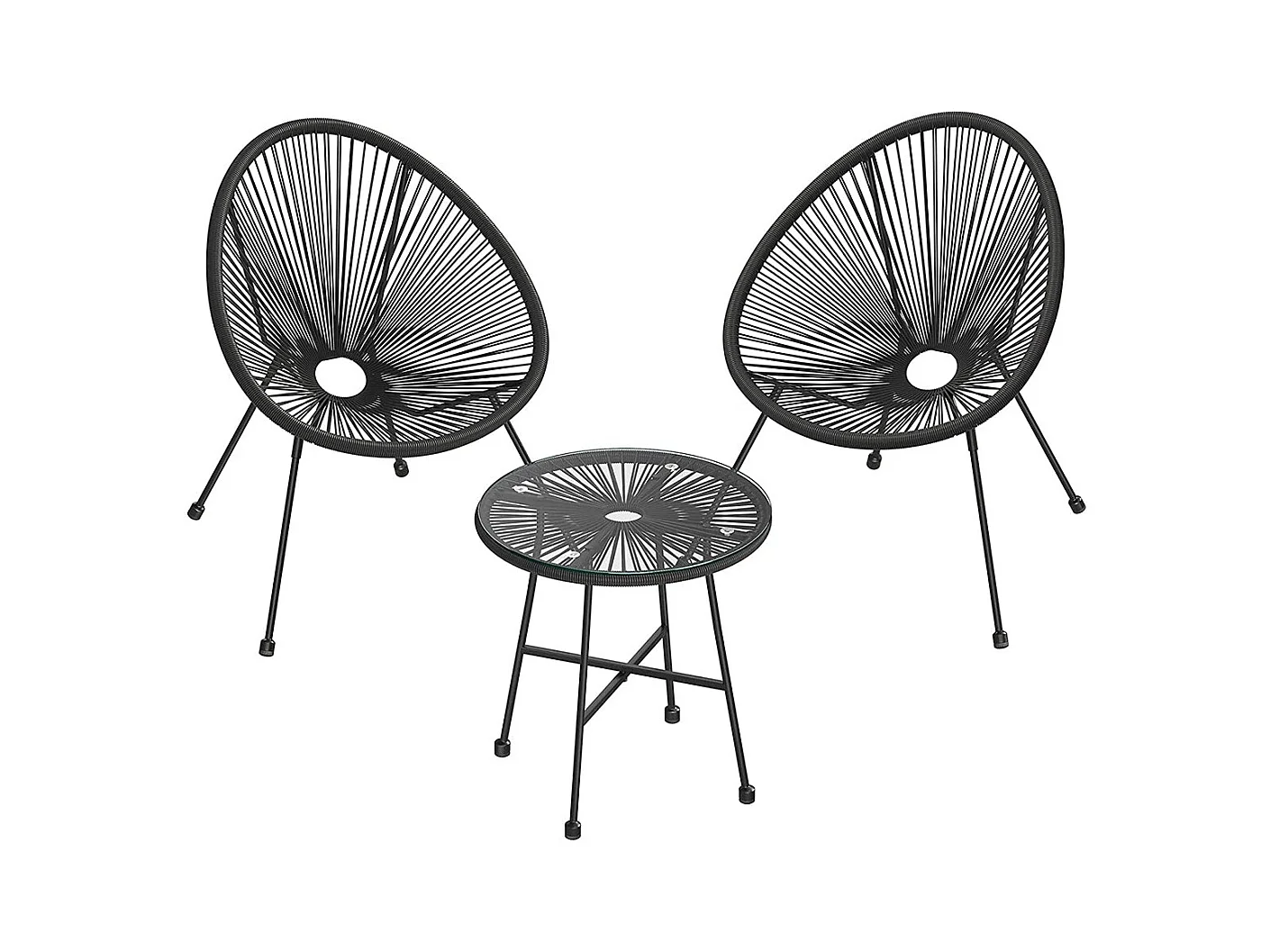 3er-Set Gartenstuhl Gartenmöbel