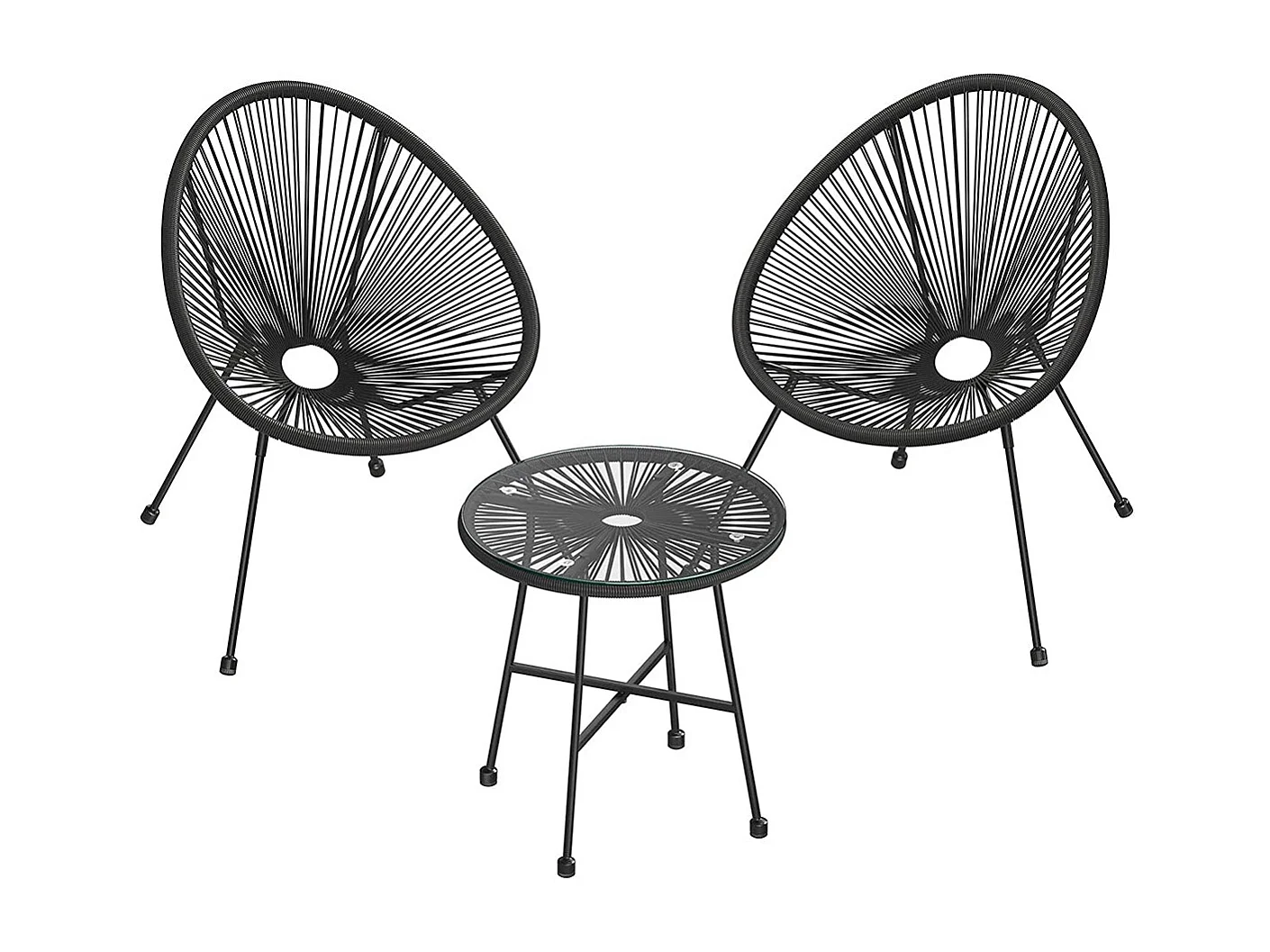 3er-Set Gartenstuhl Gartenmöbel