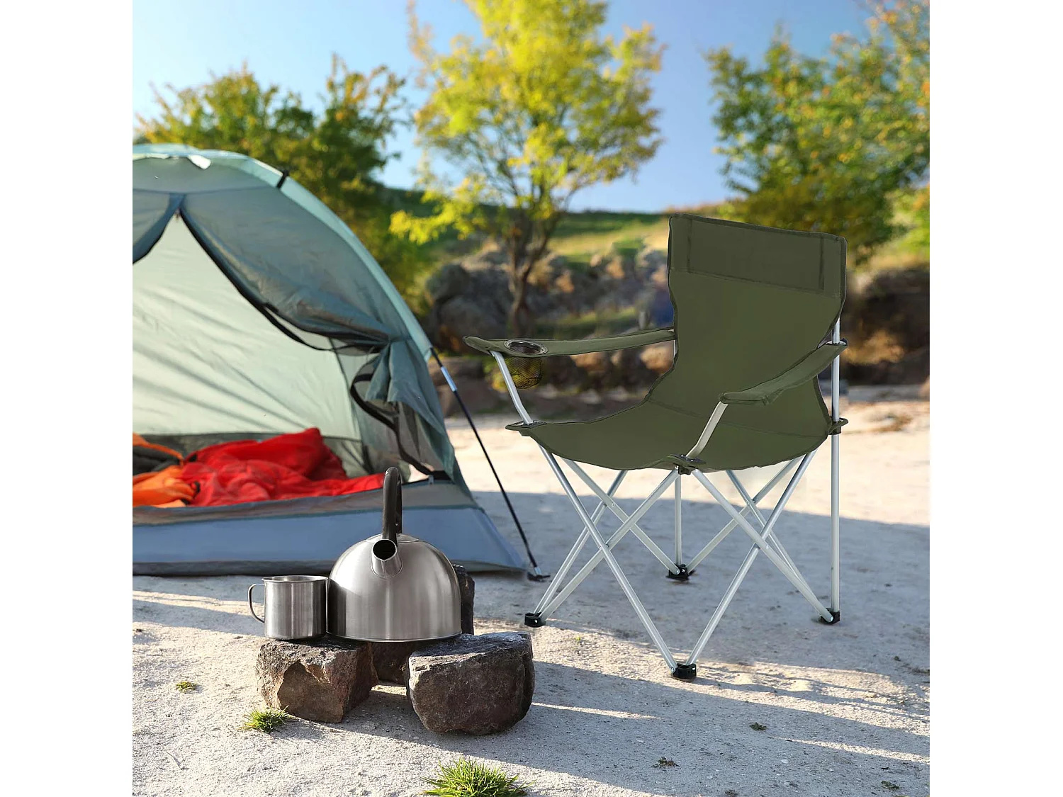 Set di 2 sedie pieghevoli da campeggio Kuala Lumpur