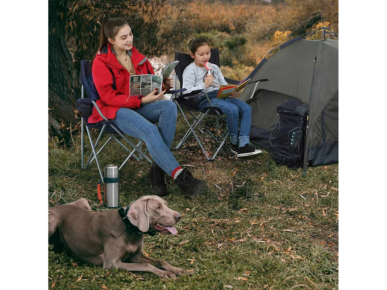 2er-Set Campingstuhl Klappstuhl Marseille