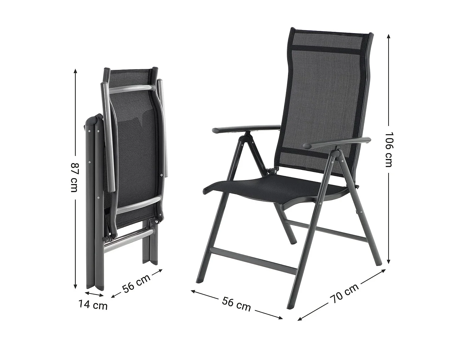 2er-Set Gartenstuhl Klappstuhl