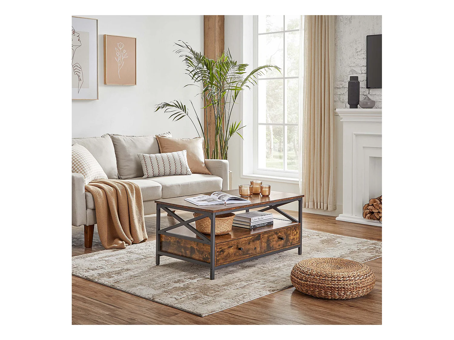 Couchtisch mit Schubladen Santiago