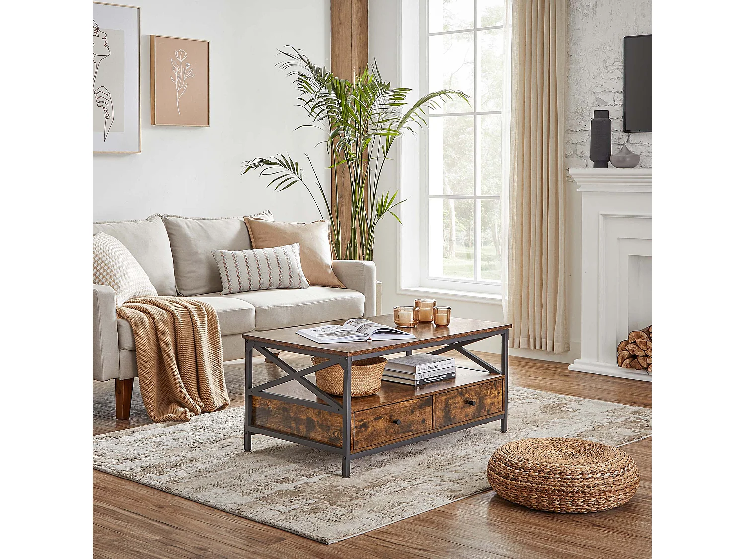 Tavolino con cassetti Santiago