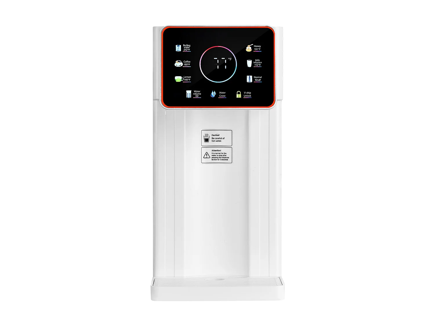 Dystrybutor Wody SucceBuy Gorącej Natychmiastowej na Blat, Fontanna z Gorącą Wodą z Wyjmowanym Zbiornikiem 3 L, 6 Regulowanych Temperatur i 8 Poziomów