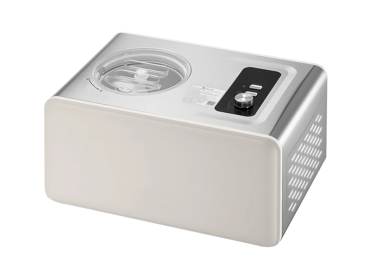 Eismaschine SucceBuy Automatisch Kapazität 2 L, Eisturbine für Sorbet mit Integriertem Kompressor, Elektrische Eismaschine ohne Vorgefrieren