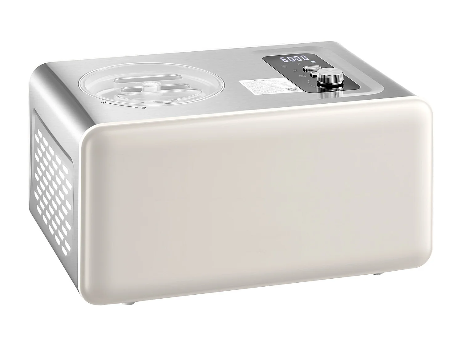 Gelatiera SucceBuy Automatica Capacità di 2 L, Turbina per Gelati Sorbetti con Compressore Integrato, Macchina per Gelati Elettrica senza Precongelazione