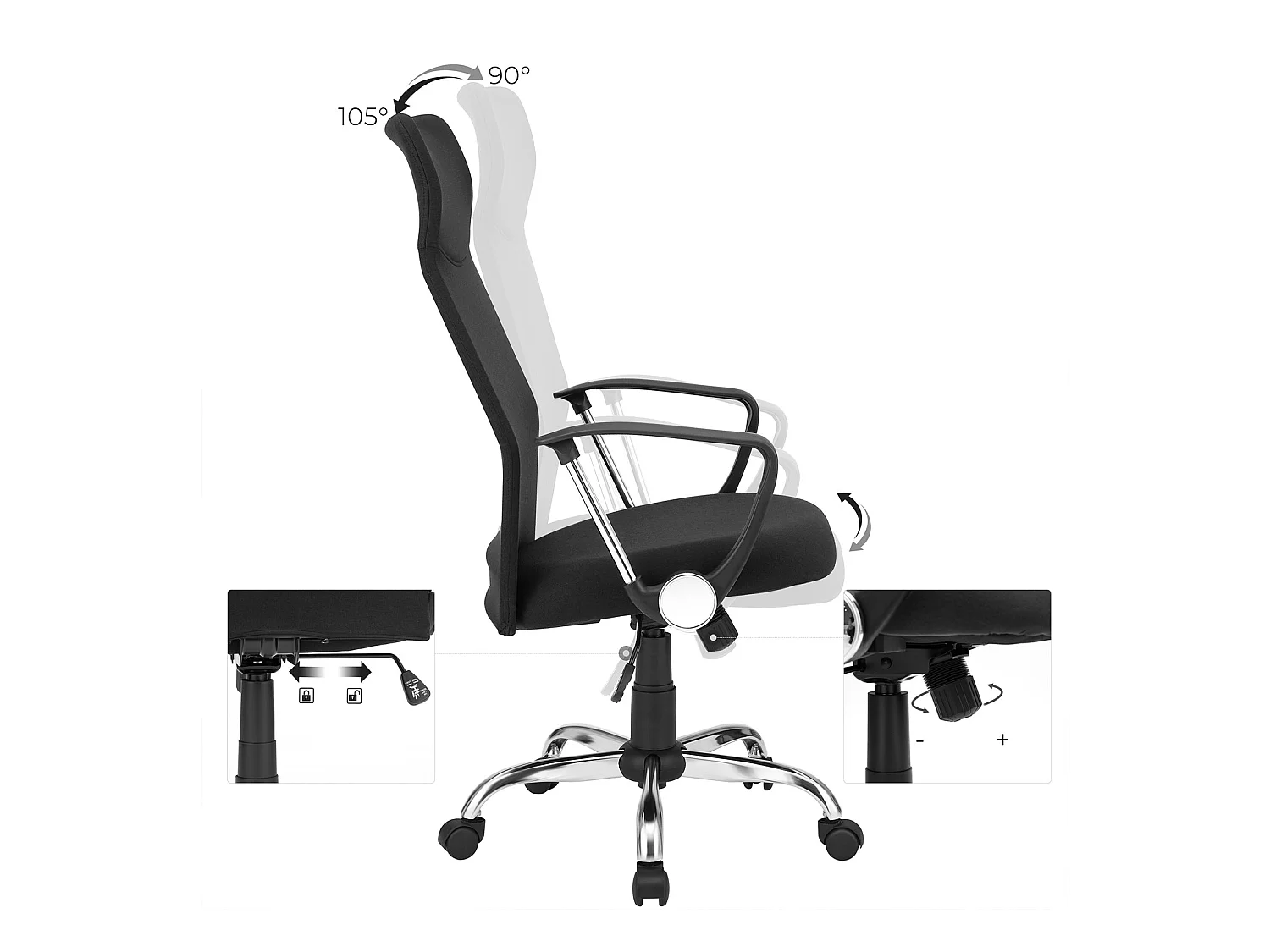 Bürostuhl Schreibtischstuhl neigbar