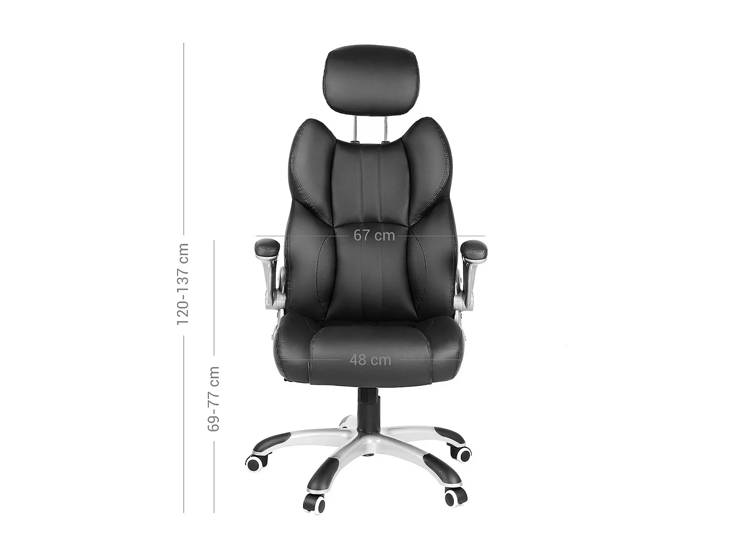 Bürostuhl mit klappbaren Armlehnen