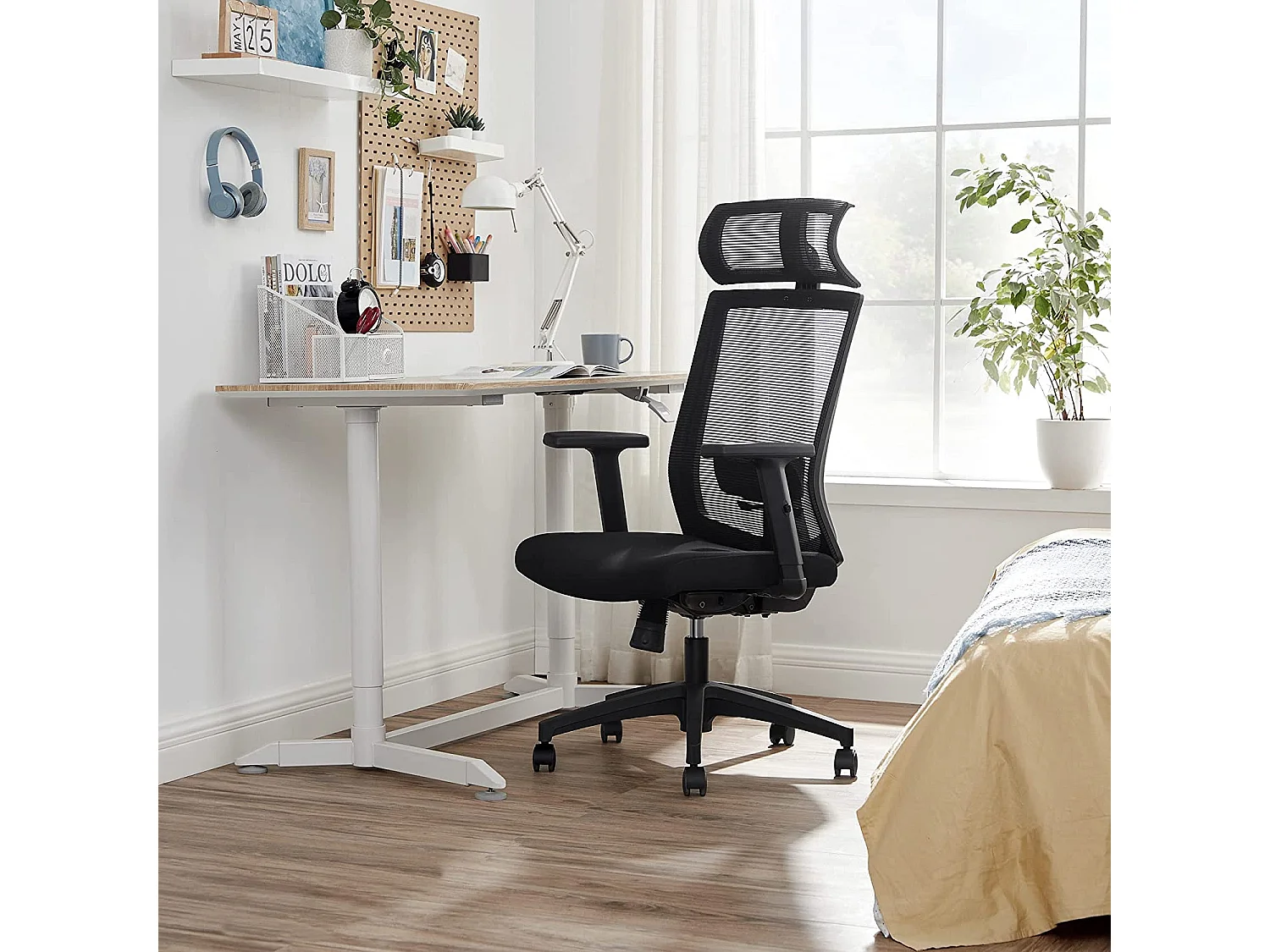 Chaise de bureau avec appui-tête Banjul