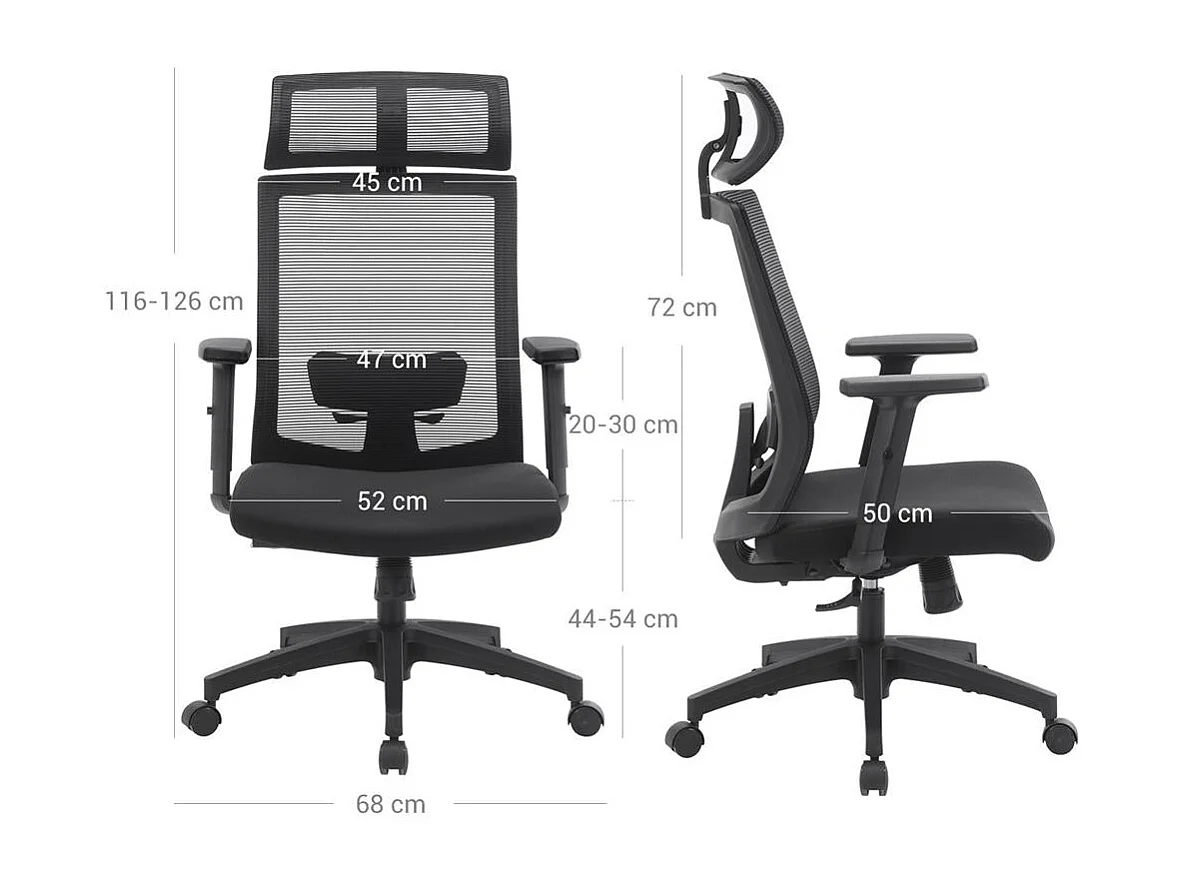 Chaise de bureau avec appui-tête Banjul