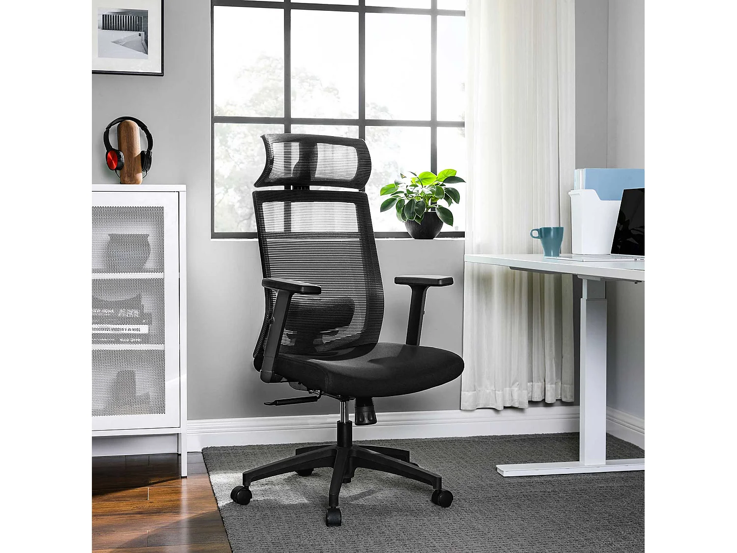 Chaise de bureau avec revêtement en maille