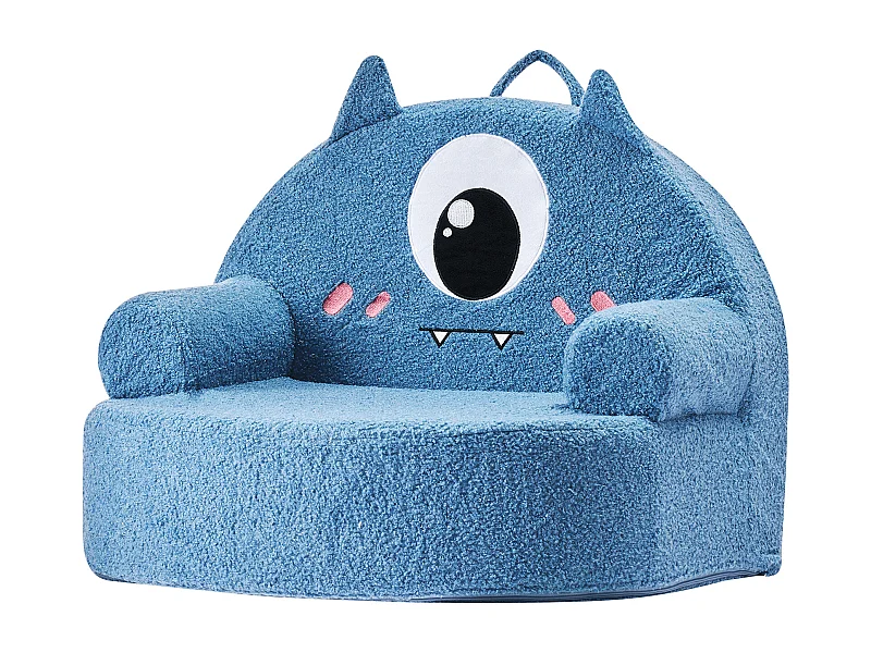 Kinderstoel SucceBuy Comfortabel Monster Stijl, Kinder Schuim Stoel met Armleuningen, Peuter Bankje Verwijderbaar en Wasbaar, van 28D Spons