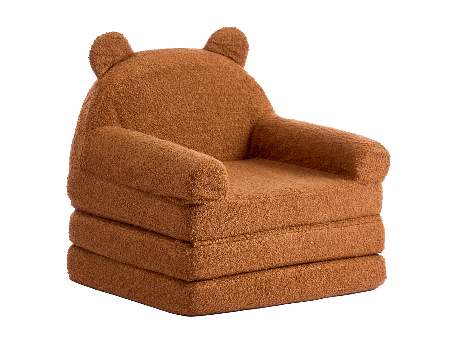 Kinderstoel SucceBuy Verstelbaar 2-in-1, Opvouwbare en Zachte Bank Bed, met Armleuningen, van 28D Spons en Fleece, Peuter Bankje