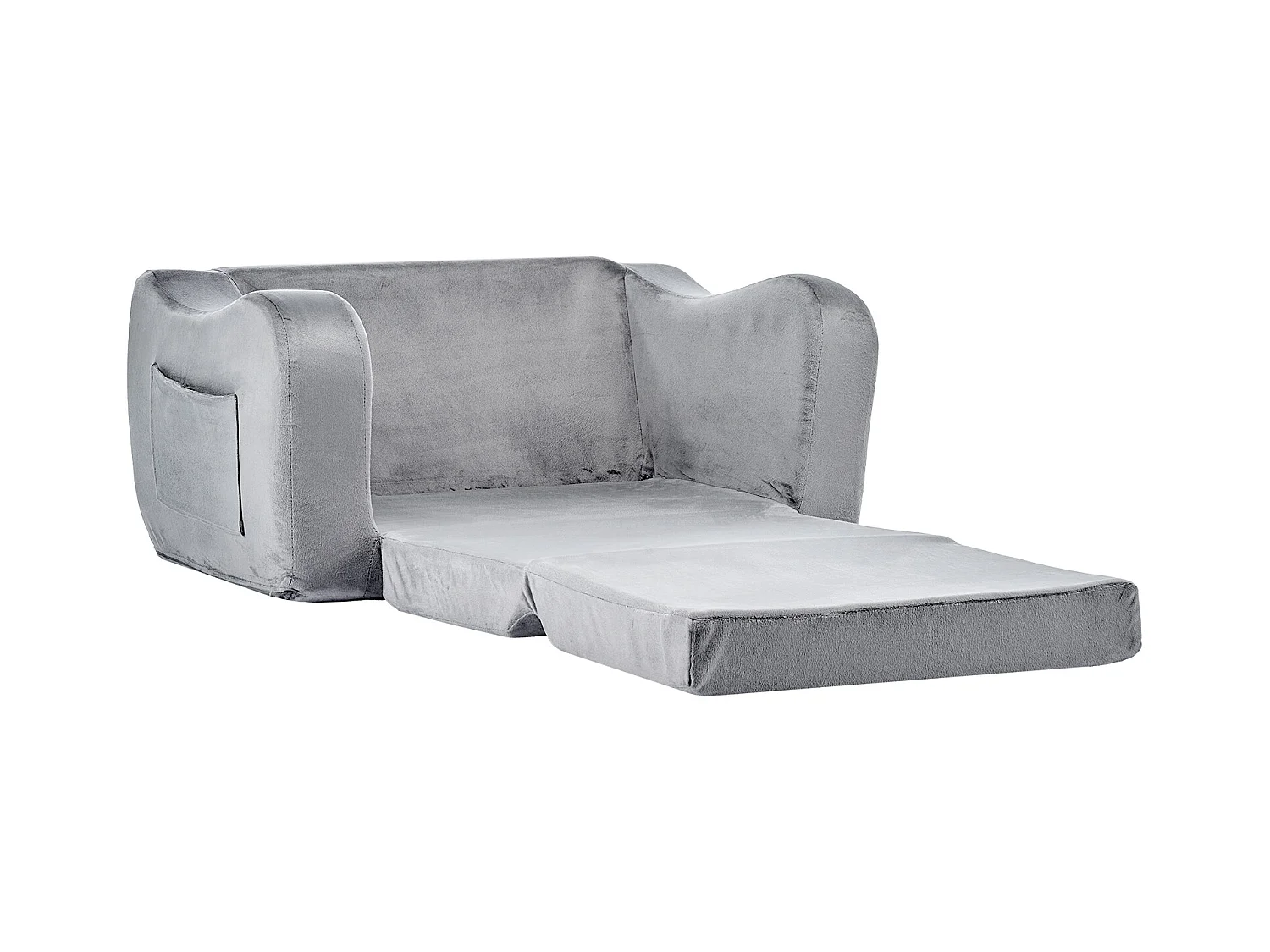 Kanapa SucceBuy dla Dzieci 2w1 Przekształcana w Leżankę, Składana i Miękka Sofa dla Maluchów, z Podłokietnikami, z Gąbki 28D i Krótkim Włosiem