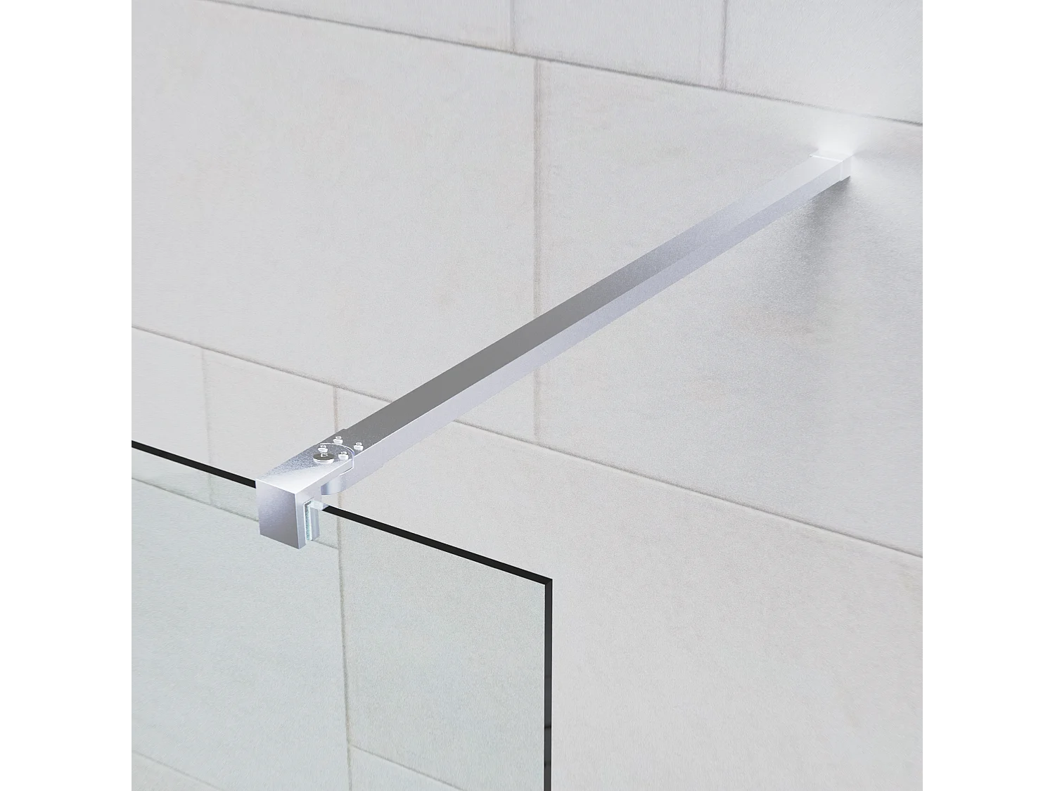 Mampara Ducha Fija 110x200 cm Cristal Templado 8mm Antical – Eclíptica Home – Cromo Brillo