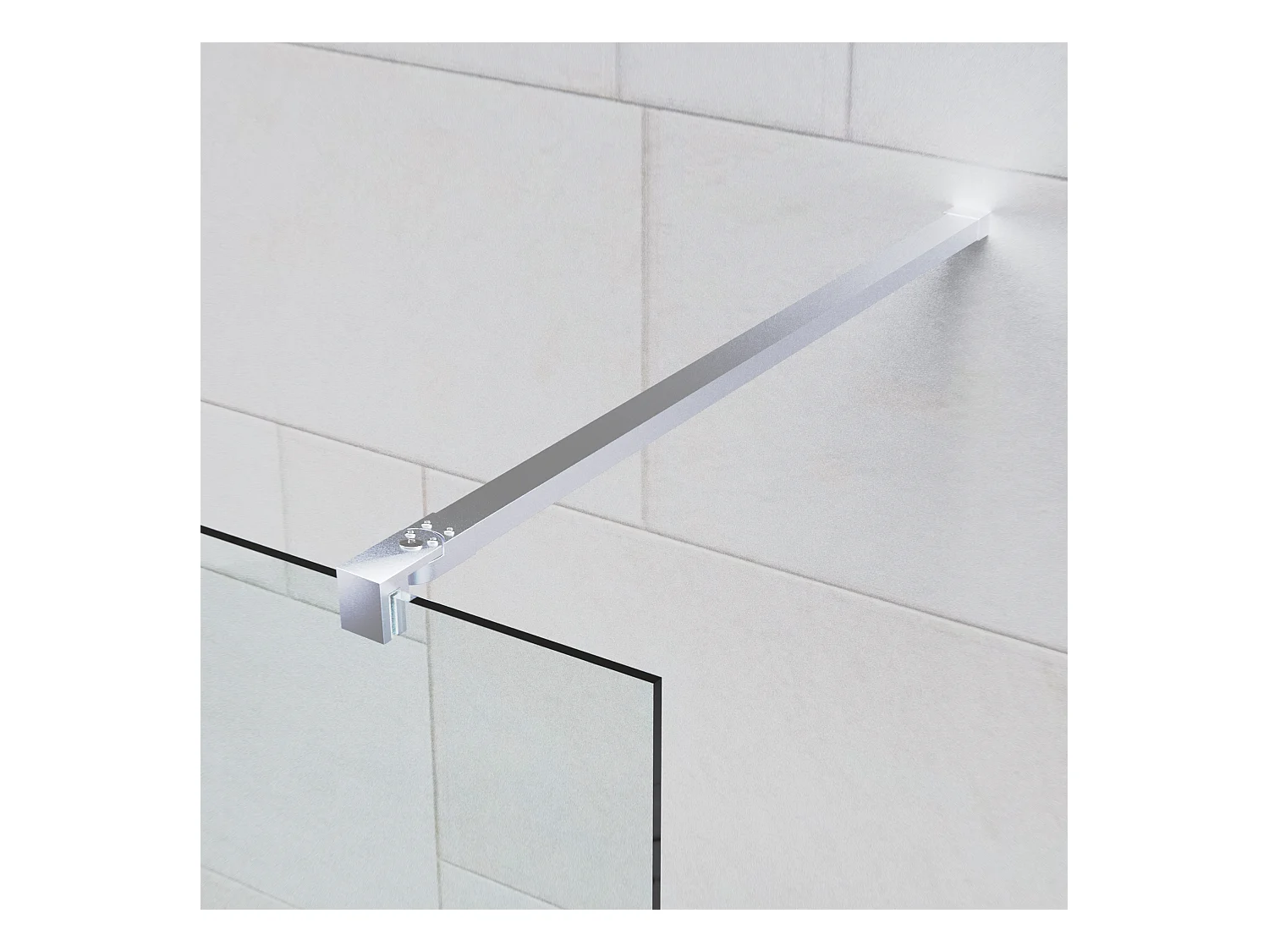 Mampara Ducha Fija 75x200 cm Cristal Templado 8 mm Antical – Eclíptica Home – Cromo Brillo