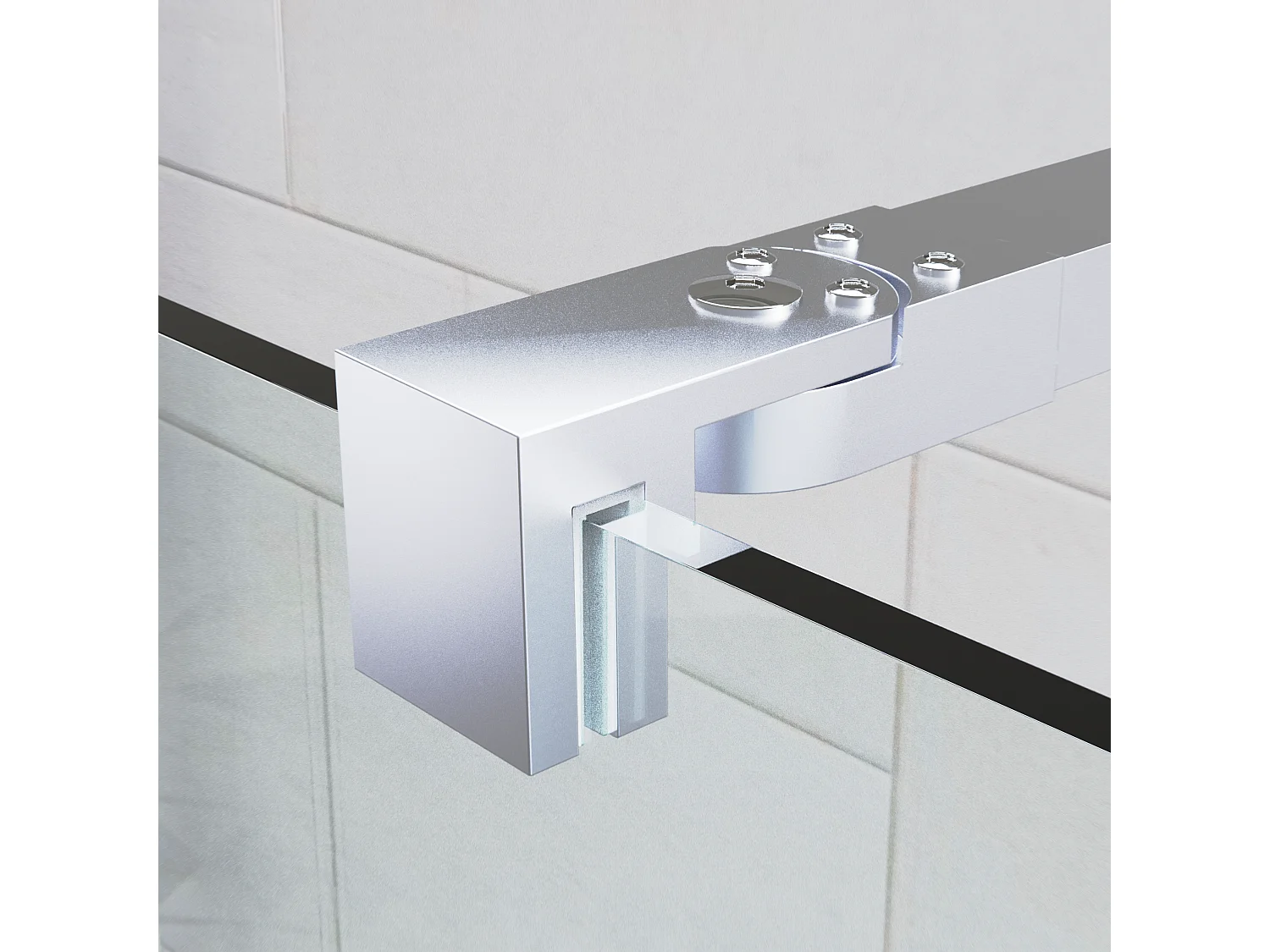 Mampara Ducha Fija 120x200 cm Cristal Templado 8mm Antical – Eclíptica Home – Cromo Brillo