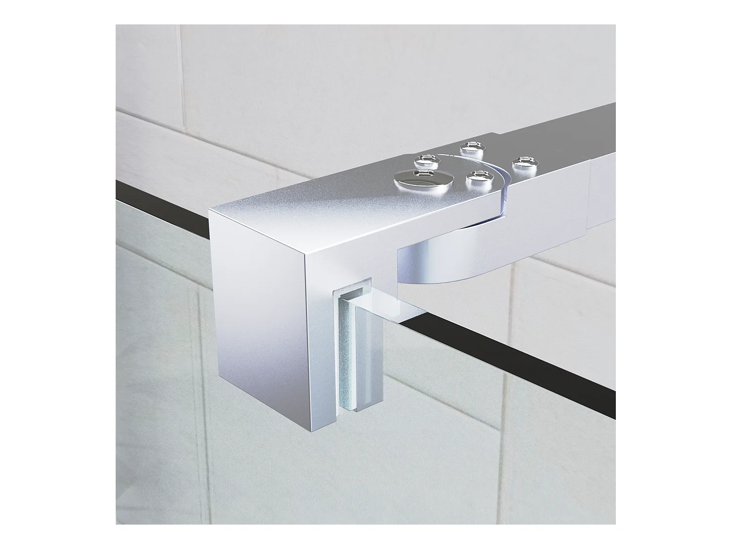 Mampara Ducha Fija 60x200 cm Cristal Templado 8 mm Antical – Eclíptica Home – Cromo Brillo