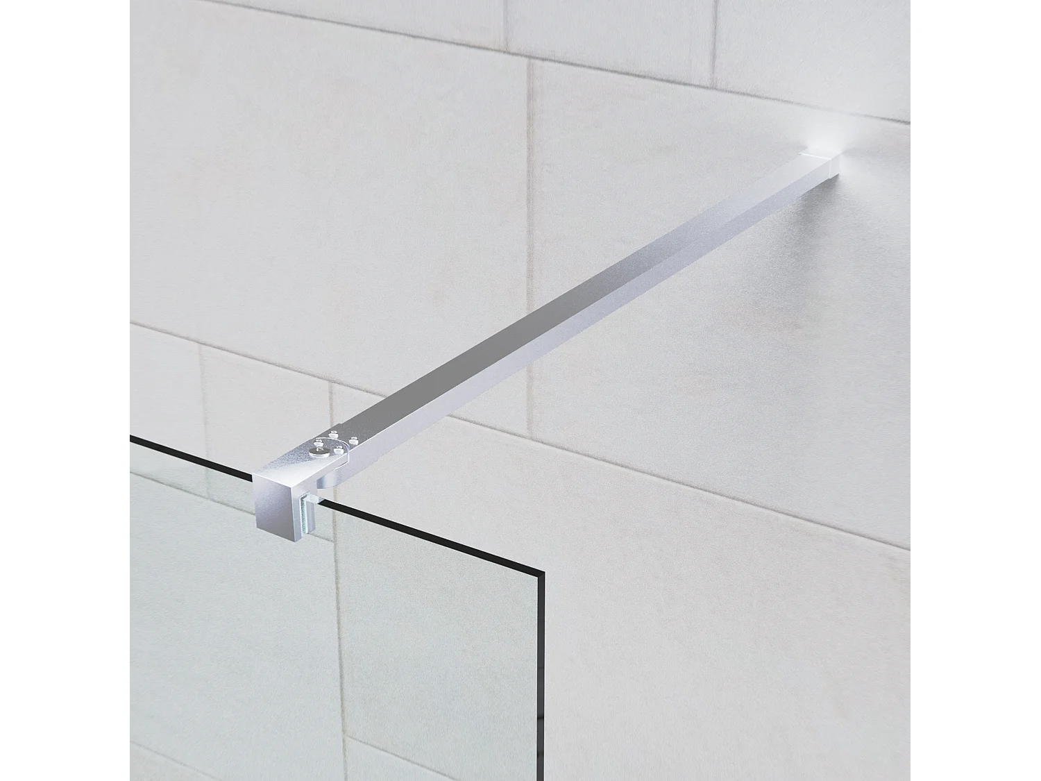 Mampara Ducha Fija 60x200 cm Cristal Templado 8 mm Antical – Eclíptica Home – Cromo Brillo