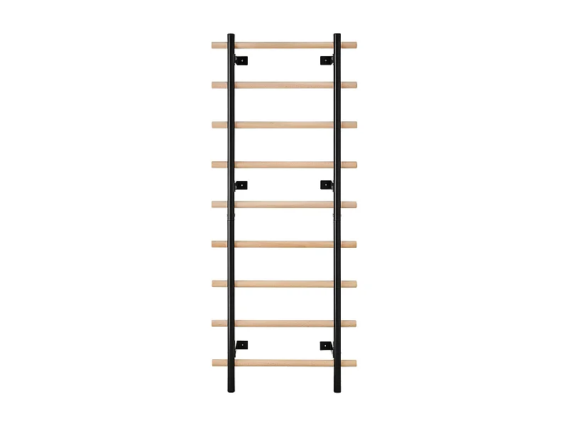 Espalier Murale SucceBuy en Bois Massif et Acier au Carbone 197x80 cm, Échelle Suédoise à 9 Niveaux, Capacité de Charge jusqu'à 150 kg, Idéal pour l'Escalade