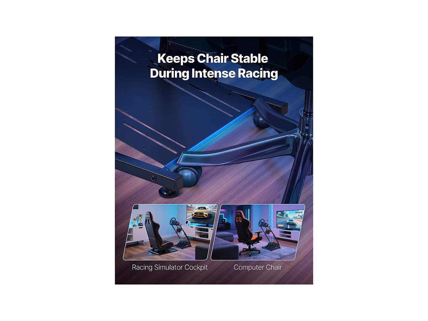 Suporte de Volante de Corrida SucceBuy Cockpit Simulador de Corridas, Compatível com Logitech G29, G27, G920, G923, Thrustmaster T300RS T300GT T248 TS-PC TSXW