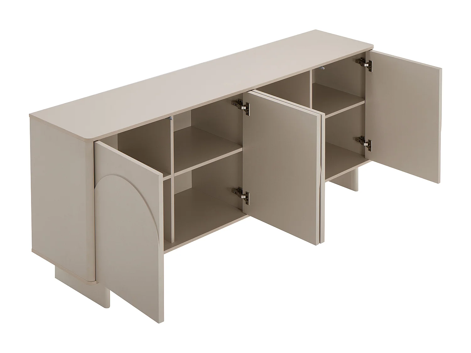 Buffet avec 4 portes - Beige - DELORINA