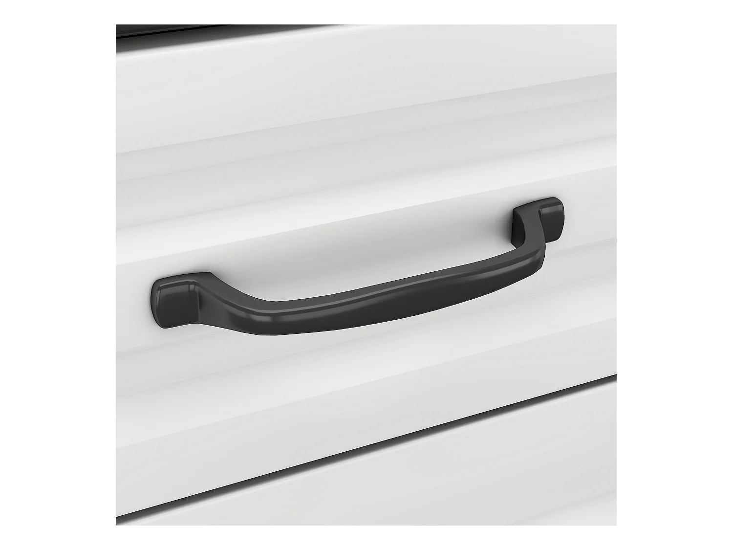 Meuble à chaussures 80x23.5x131cm - avec trois grands abattants - avec 2 tiroirs - noir + blanc