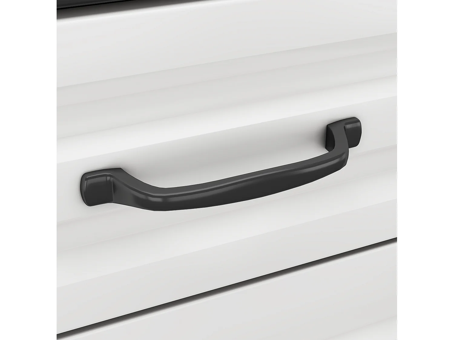 Schuhschrank 80x23.5x131 cm - mit drei großen Klapptüren - mit 2 Schubladen - schwarz + weiß