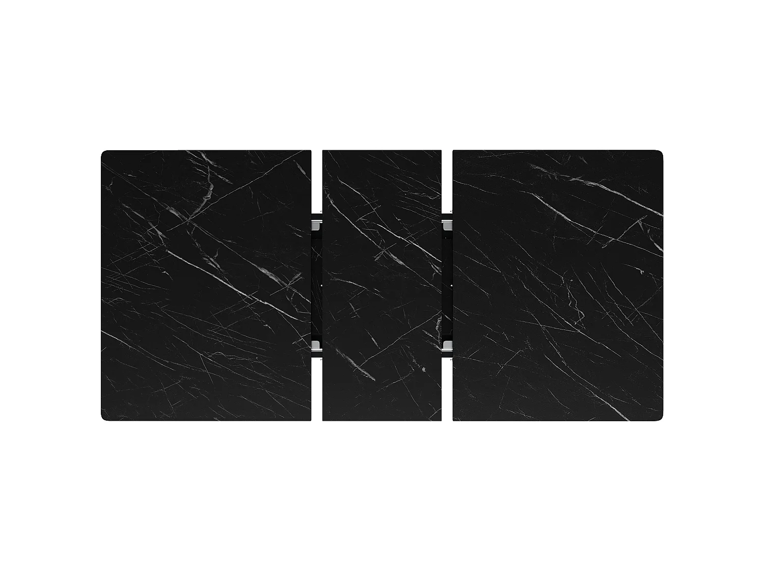 Udtrækkeligt spisebord 120-160x80x75cm - Plads til 6 til 8 - MDF + Metal - Sort
