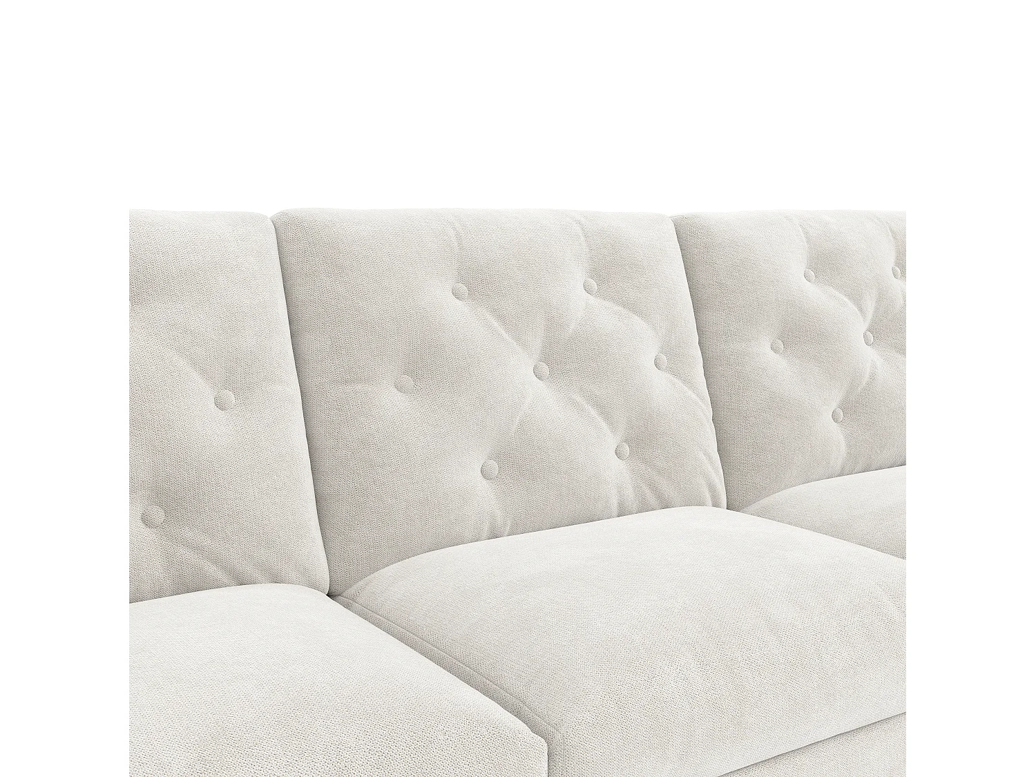 Canapé d'angle moderne en L - avec espace de rangement - réglable à gauche et à droite - avec poches latérales de rangement - velours - Beige