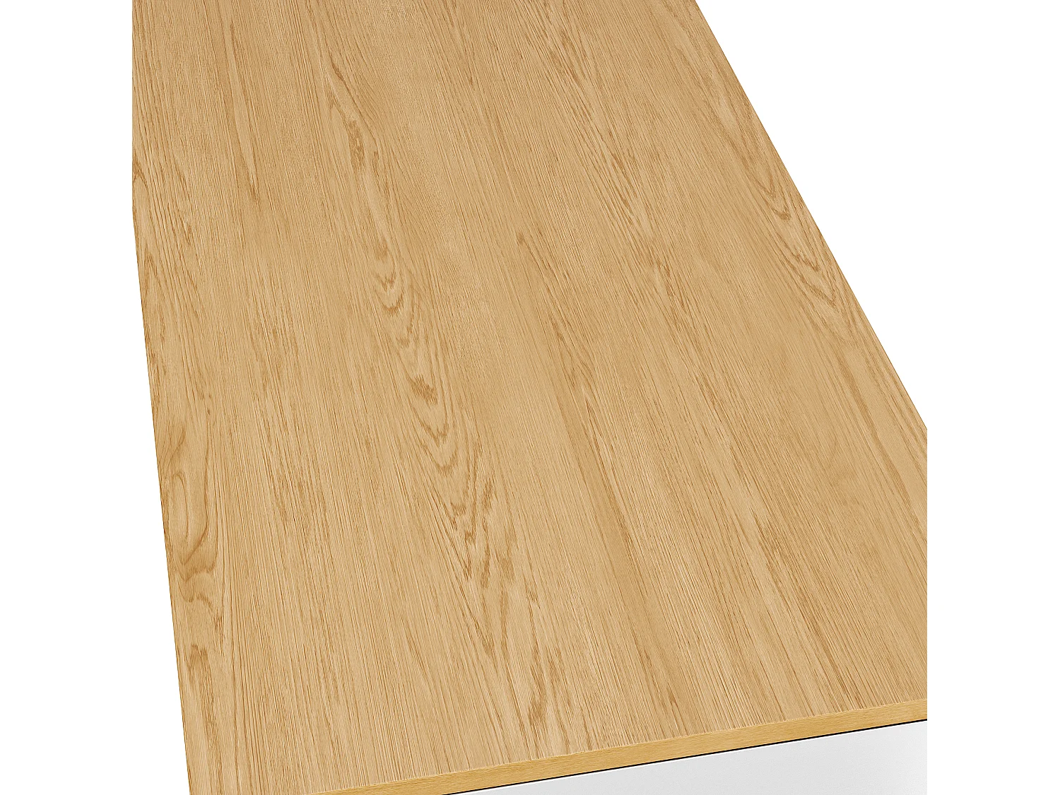 Ilot central de cuisine mobile - 3 portes et 2 tiroirs - étagères ouvertes - avec compartiment poubelle - MDF - Blanc