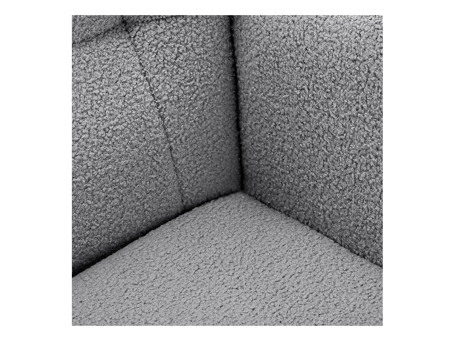 Fauteuil à Bascule - Fauteuil à Oreilles Rembourré - Pieds en Métal et en Bois Massif - Velours Teddy