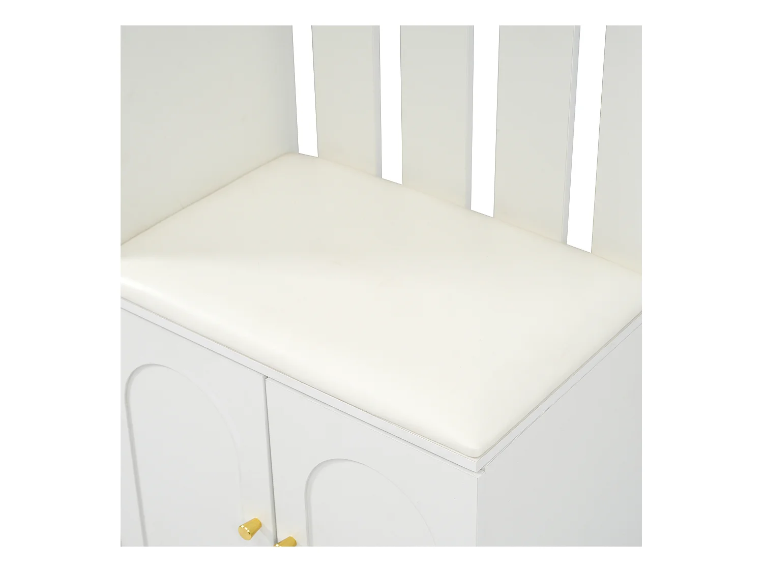 Vestiaire d'entrée moderne 180x37x110cm - avec 2 tiroirs et et 6 portes - avec banc à chaussures et meuble à chaussures - Blanc