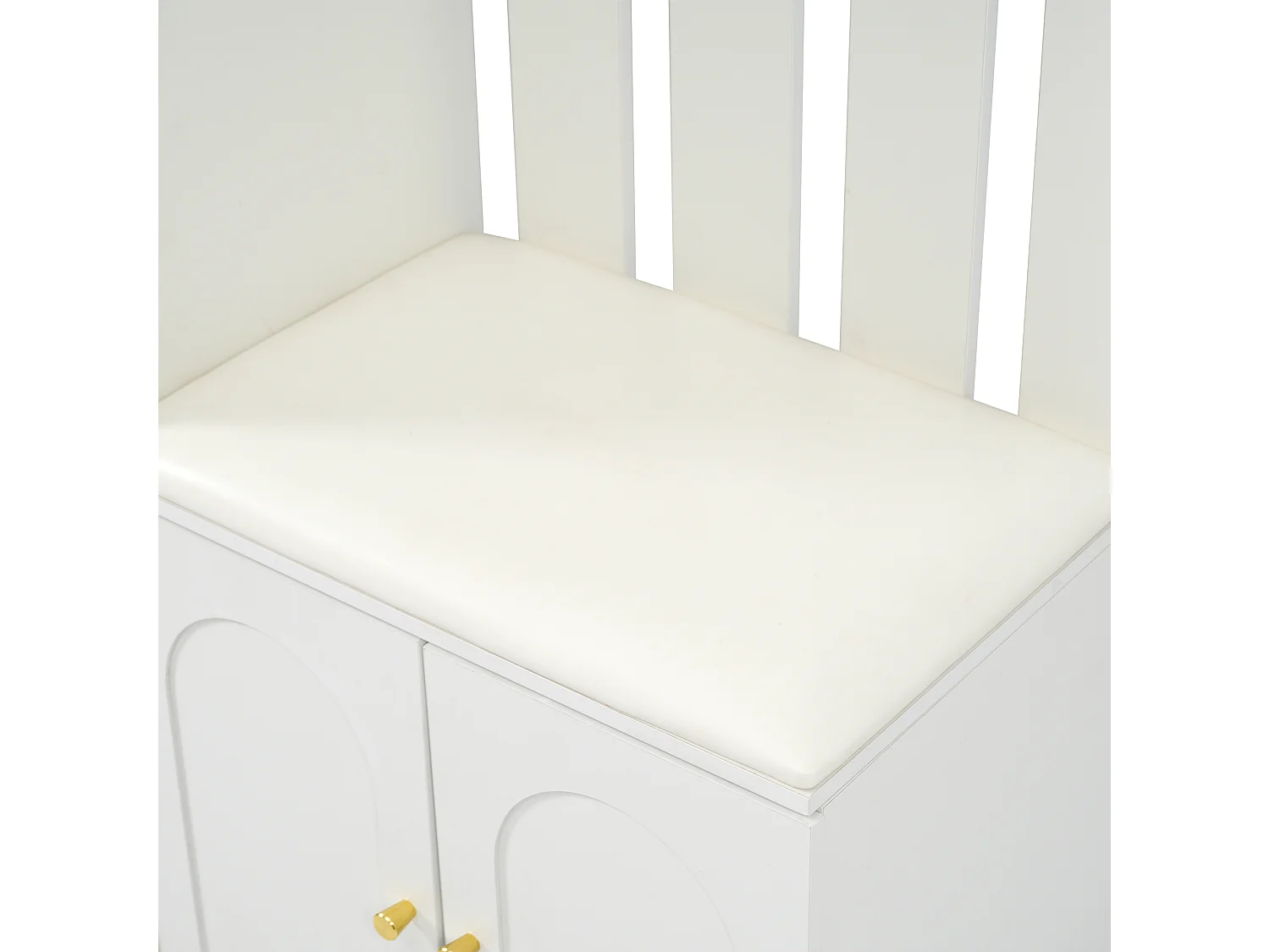 Vestiaire d'entrée moderne 180x37x110cm - avec 2 tiroirs et et 6 portes - avec banc à chaussures et meuble à chaussures - Blanc