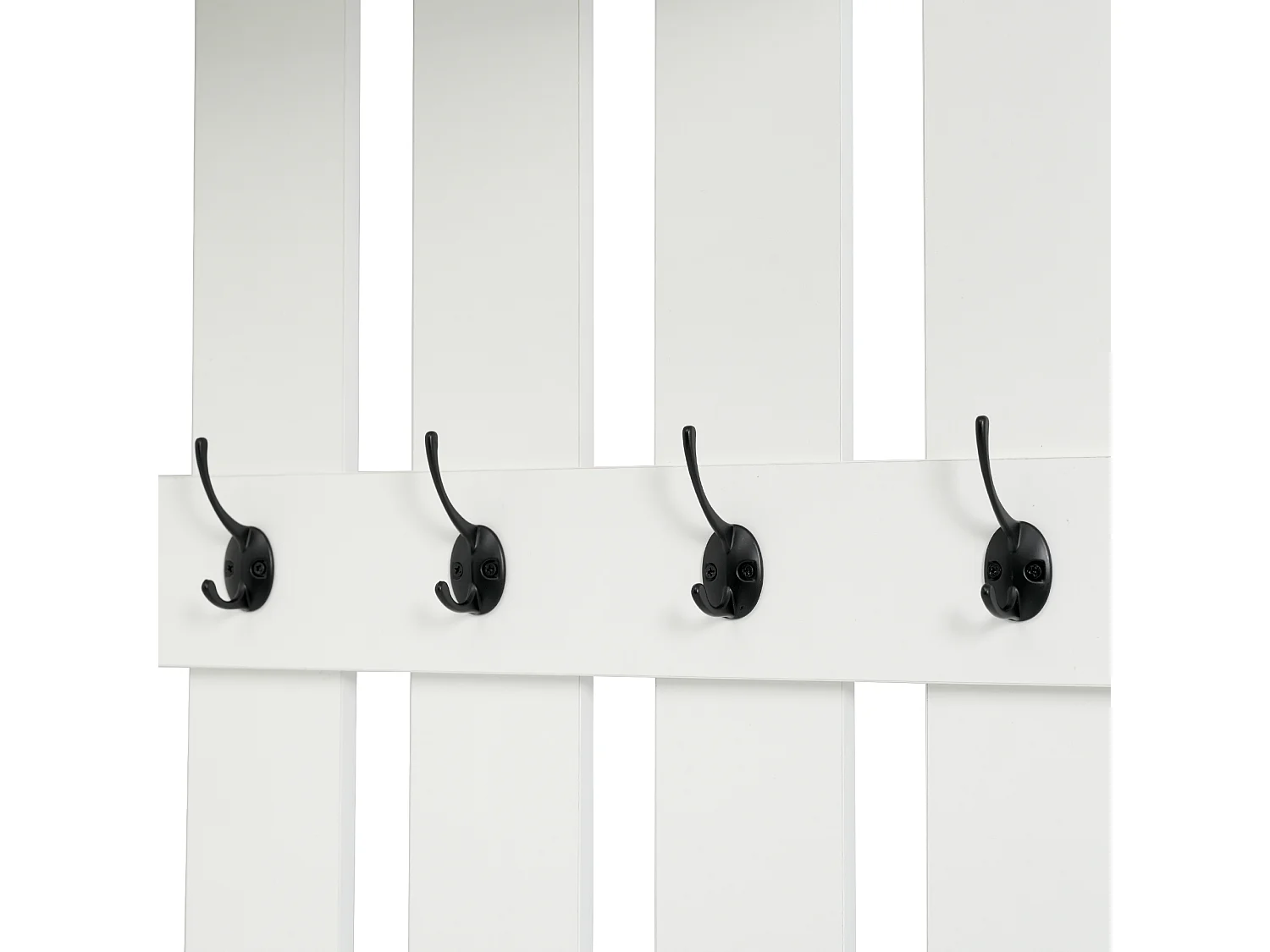 Vestiaire d'entrée moderne 180x37x110cm - avec 2 tiroirs et et 6 portes - avec banc à chaussures et meuble à chaussures - Blanc