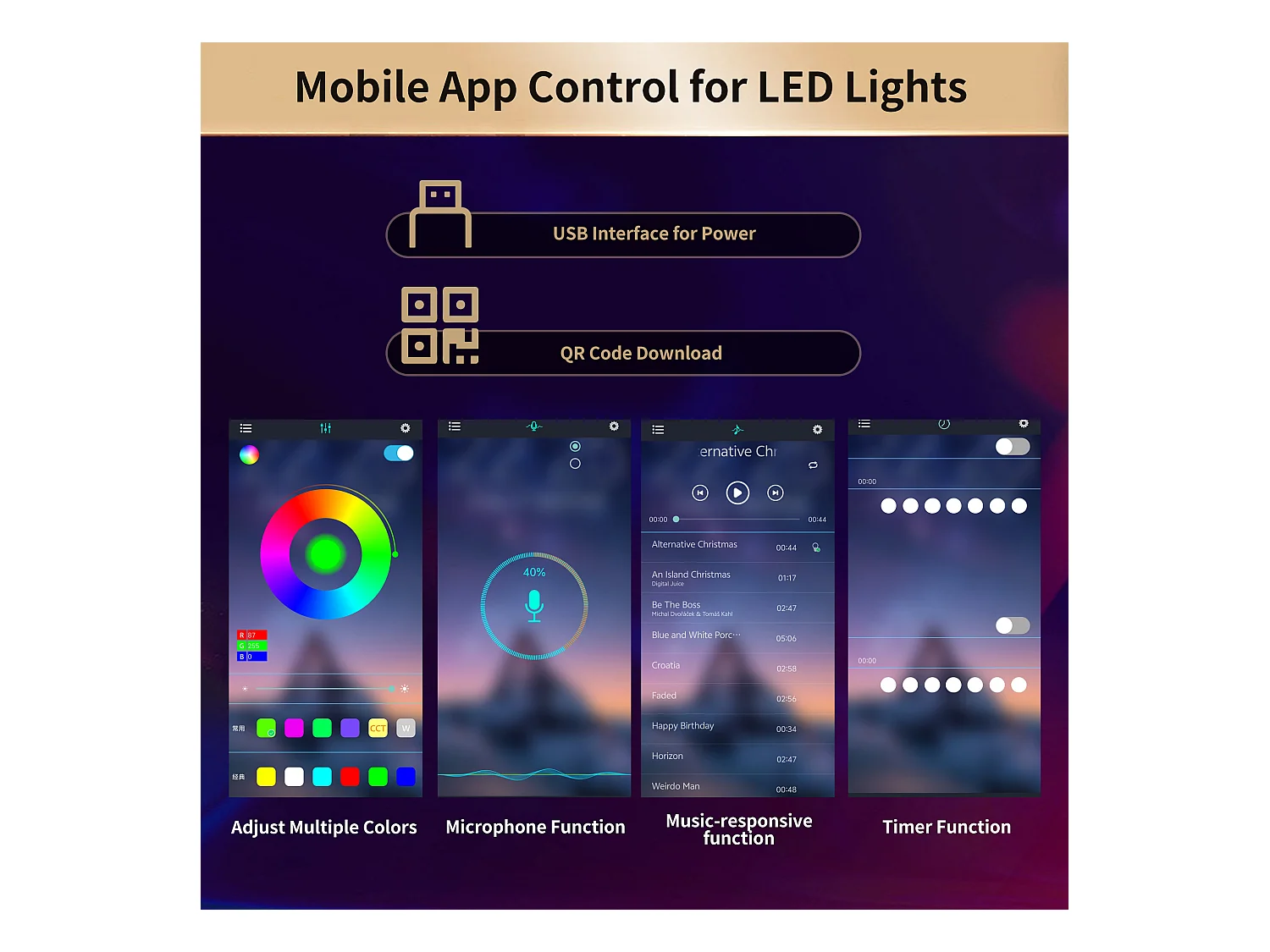 Buffet de cuisine 120x40x180cm - 3 portes + 3 tiroirs - Étagères ouvertes - meuble haut - avec éclairage LED - casier à vin - Noir