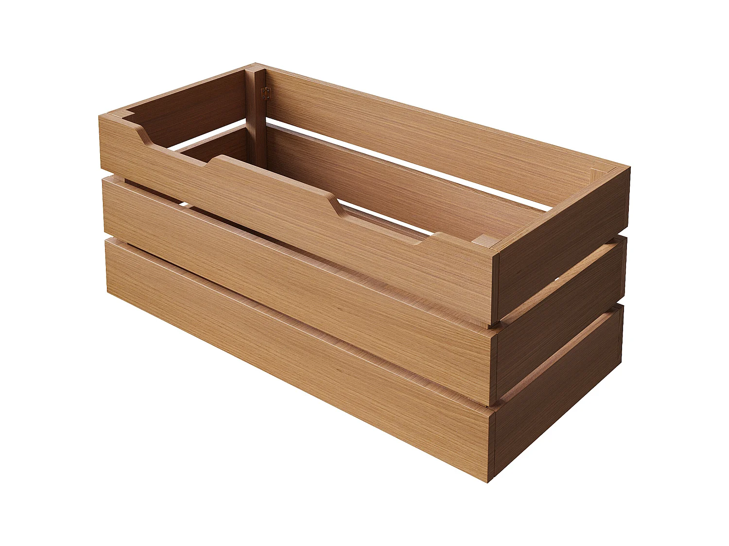 Küchenbuffet 80x40x140cm - 2 Türen + 2 Schubladen - Mit abnehmbarem braunen Snackkorb - Schwarz