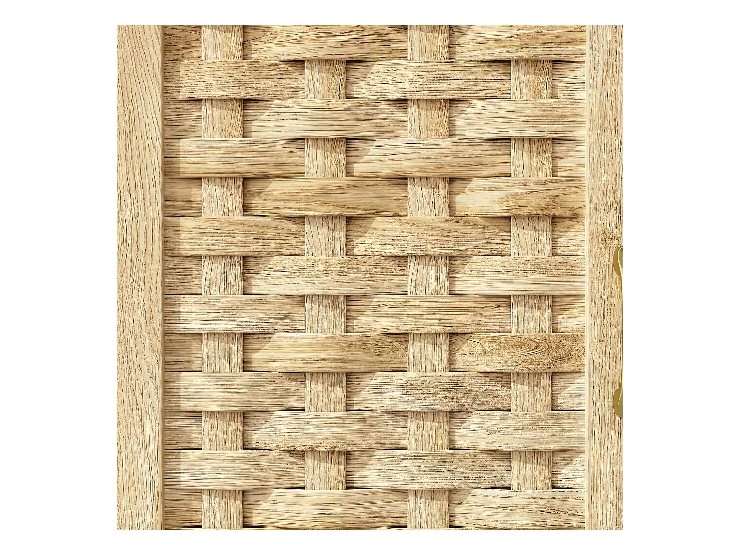 Buffet de cuisine 120x40x180cm - 5 portes + 1 tiroir - LED - meuble haut - buffet polyvalent - Décoration en rotin - Naturel