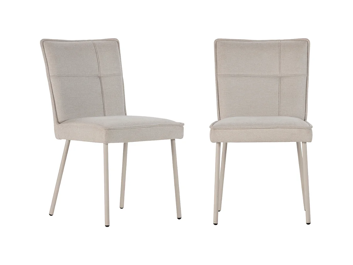 Lot de 2 chaises en tissu H84 cm - ELINA