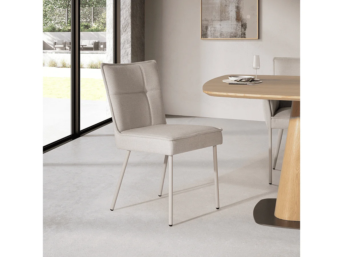 Lot de 2 chaises en tissu H84 cm - ELINA