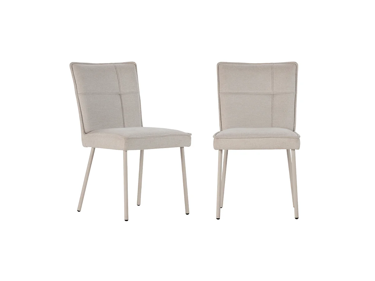 Lot de 2 chaises en tissu H84 cm - ELINA