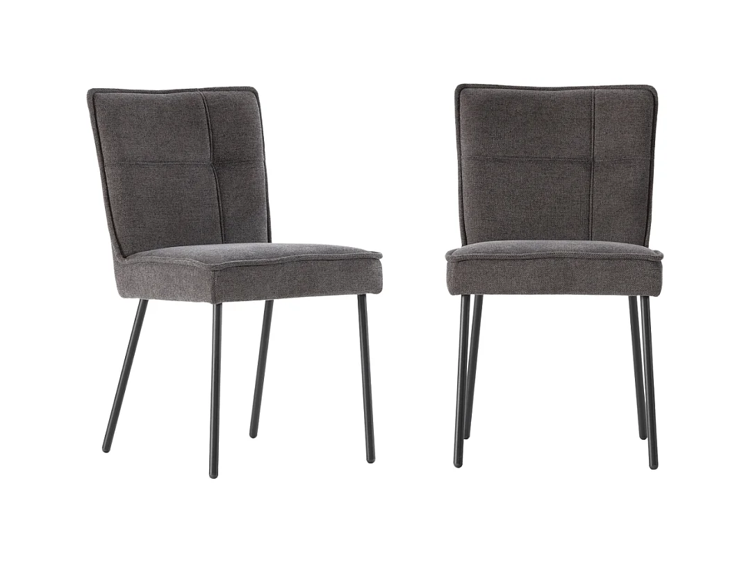 Lot de 2 chaises en tissu H84 cm - ELINA