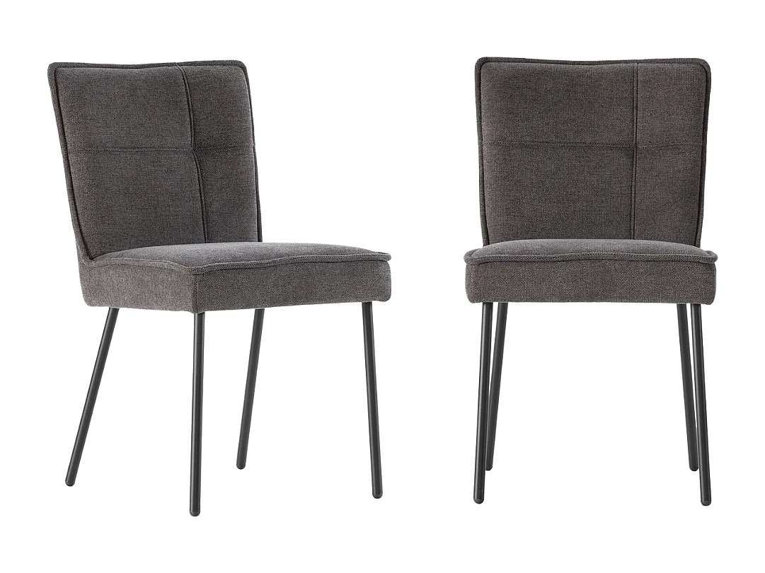 Lot de 2 chaises en tissu H84 cm - ELINA