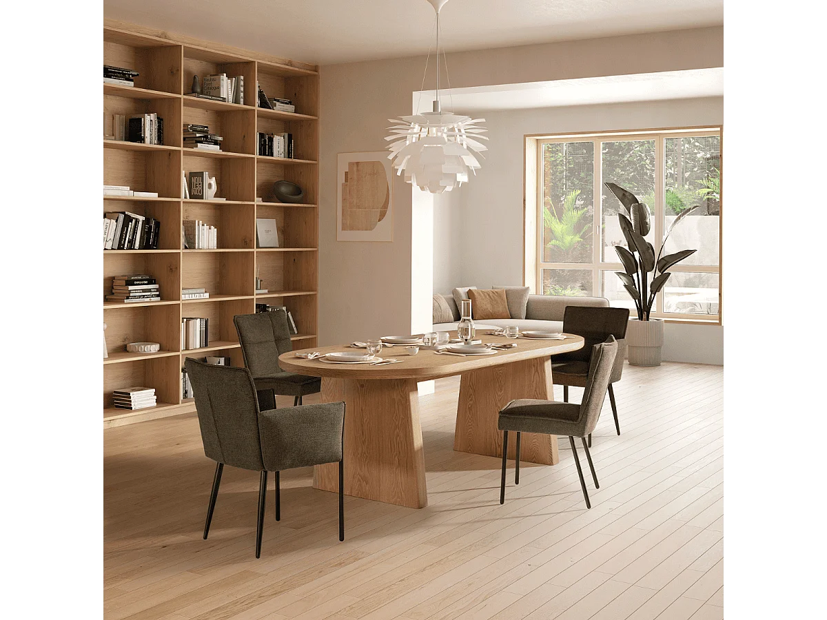 Lot de 2 chaises en tissu H84 cm - ELINA