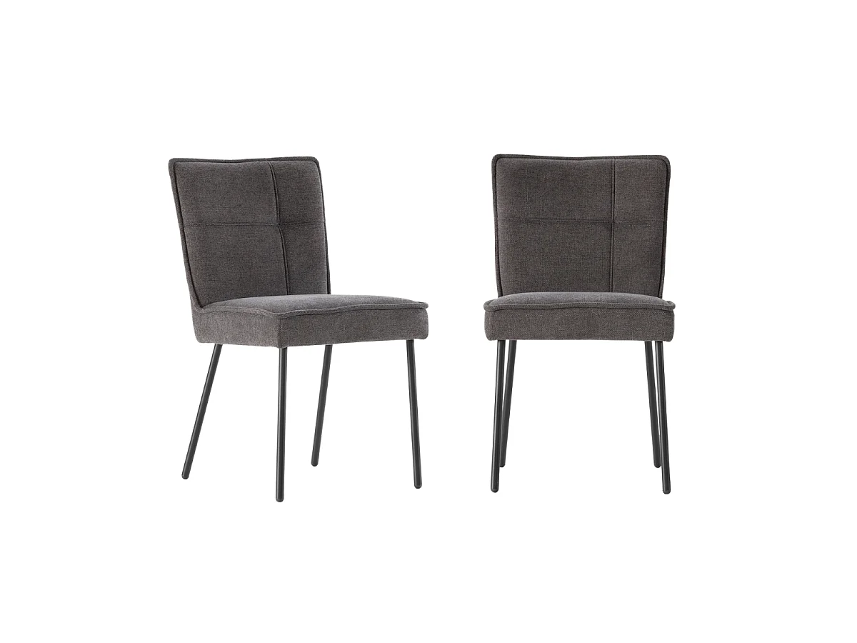 Lot de 2 chaises en tissu H84 cm - ELINA