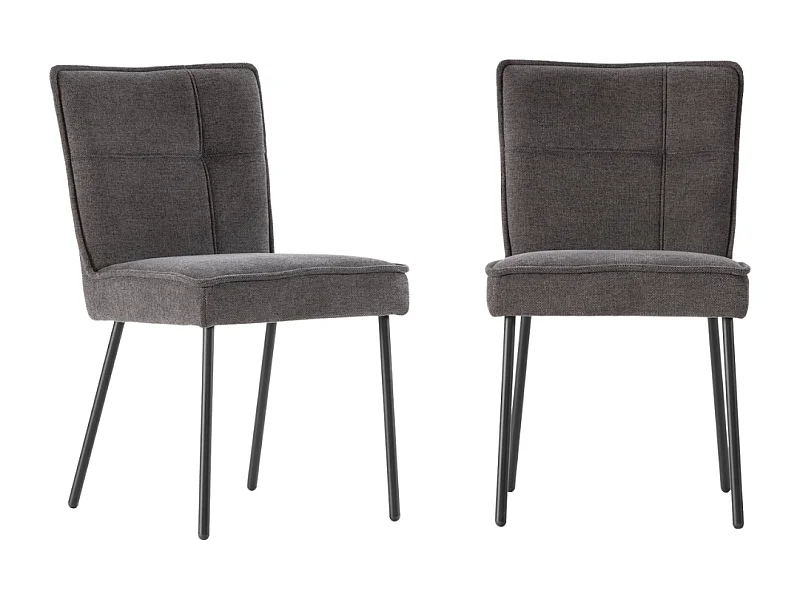 Lot de 2 chaises en tissu H84 cm - ELINA