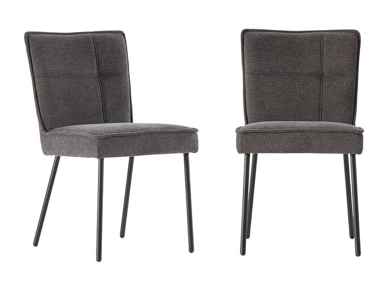 Lot de 2 chaises en tissu H84 cm - ELINA